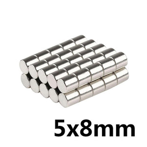 5 x 8mm Neodymium Cylinder Magnets - Magneticks