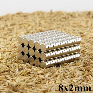8 x 2mm Neodymium Disc Magnets - Magneticks