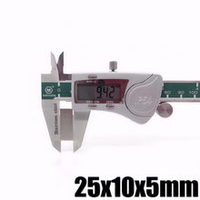 Load image into Gallery viewer, 25 x 10 x 5mm Neodymium Block Magnets - Pack of 10/20/30 - Magneticks
