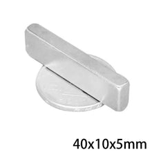 Load image into Gallery viewer, 40 x 10 x 5mm Neodymium Block Magnets - Pack of 10/20/30 - Magneticks
