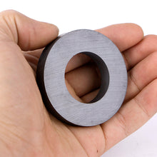 Load image into Gallery viewer, 36 x 18 x 6mm Ferrite Ring Magnets - Pack of 10/20/30 - Magneticks
