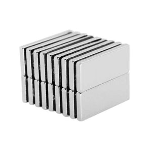 25 x 10 x 2mm Neodymium Block Magnets - Pack of 20/30/50 - Magneticks