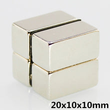 Load image into Gallery viewer, 20 x 10 x 10mm Neodymium Block Magnets - Pack of 2/3/5 - Magneticks
