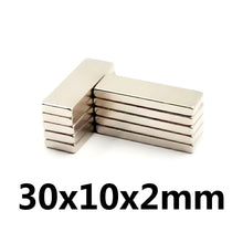 Load image into Gallery viewer, 30 x 10 x 2mm Neodymium Block Magnets - Pack of 20/30/50 - Magneticks
