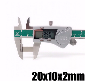 20 x 10 x 2mm Neodymium Block Magnets - Pack of 20/30/50 - Magneticks