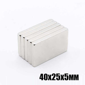 40 x 25 x 5mm Neodymium Block Magnets - Pack of 2/3/5 - Magneticks