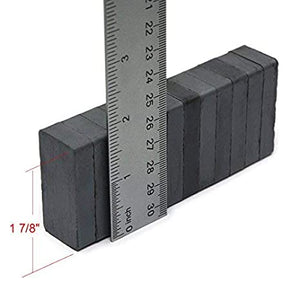 40 x 20 x 6mm Ferrite Block Magnets - Pack of 50/100/200 - Magneticks