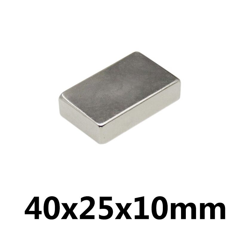 40 x 25 x 10mm Neodymium Block Magnets - Pack of 1/2/3 - Magneticks