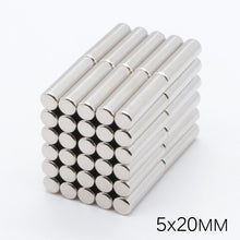 Load image into Gallery viewer, 5 x 20mm Neodymium Cylinder Magnets - Magneticks
