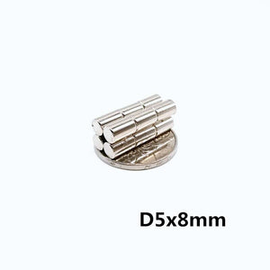 5 x 8mm Neodymium Cylinder Magnets - Magneticks