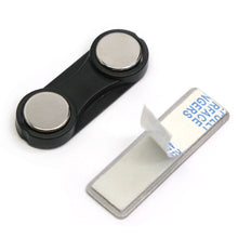 Load image into Gallery viewer, Two Magnet Half Round Plastic Badge / Magnetic Name Tag - Pack of 10/20/50 - Magneticks
