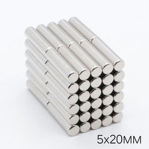 5 x 20mm Neodymium Cylinder Magnets - Magneticks