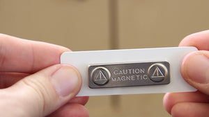 Two Magnet Steel Badge / Magnetic Name Tag - Pack of 10/20/50 - Magneticks