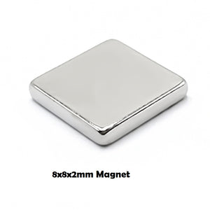 8 x 8 x 2mm Neodymium Block Magnets - Pack of 50 - Magneticks